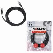 Кабель (патчкорд) UTP 5E категория, RJ-45, 3 м, SONNEN, для подключения Интернета по локальной сети LAN, 513123 за 125 ₽. Кабели-патчкорды RJ45 (для сетевых соединений).  Доставка по РФ. Без переплат!