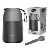Термос 0,6 л для еды/напитков с широким горлом, JOYLUX (ДЖОЙЛЮКС) LUNCH, нержавеющая сталь SUS304, ложка-вилка, 700326 за 917 ₽. Термосы.  Доставка по РФ. Без переплат!