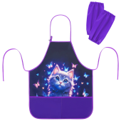 Фартук с нарукавниками для уроков труда BRAUBERG KIDS, 2 кармана, регулировка по росту, 46x54 см, "Curious cat", 273638 за 321 ₽. Фартуки для уроков труда.  Доставка по РФ. Без переплат!