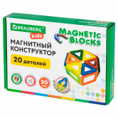 Магнитный конструктор MAGNETIC BLOCKS, 20 магнитных деталей, BRAUBERG KIDS, код 1С, 665718 за 530 ₽. Конструкторы.  Доставка по РФ. Без переплат!