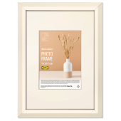 Рамка 21х30 см с паспарту 13х18 см, небьющаяся, аналог IKEA, багет 26 мм, МДФ, BRAUBERG "Zool", цвет слоновая кость, 391376 за 388 ₽. Рамки для дипломов, сертификатов, грамот, фотографий.  Доставка по РФ. Без переплат!