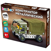 Конструктор металлический "Военный грузовик", с подвижными деталями, 116 элементов, BAMBOX (БАМБОКС), 666362 за 459 ₽. Конструкторы.  Доставка по РФ. Без переплат!