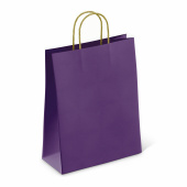 Крафт-пакет бумажный "Dark violet" 26х15х35 см, с кручеными ручками, 80 г/м2, моноцвет, 112405 за 29 ₽. Пакеты бумажные.  Доставка по РФ. Без переплат!