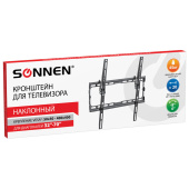 Кронштейн-крепление для ТВ настенный, до 45 кг, VESA 50х50-400х400, 32"-70", черный, SONNEN, 455949 за 905 ₽. Кронштейны-крепления для телевизоров.  Доставка по РФ. Без переплат!