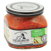Икра из молодых кабачков РЕСТОРАЦИЯ ОБЛОМОВ, 420 г, стеклянная банка, 56884 за 239 ₽. Консервация овощная, фруктовая.  Доставка по РФ. Без переплат!
