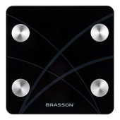 Весы напольные диагностические BRASSON (БРАССОН) FS-33D, 30x30 см, до 180 кг, 15 параметров, стекло, черные, 458447 за 1&nbsp;489 ₽. Весы бытовые напольные.  Доставка по РФ. Без переплат!
