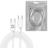 Кабель USB Type-C-Type-C, 30 Вт, белый, 2 м, DEFENDER F182, 87537 за 205 ₽. Кабели USB - MicroUSB/Apple/Type-C.  Доставка по РФ. Без переплат!
