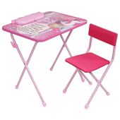 Комплект детской мебели розовый ПРИНЦЕССА: стол + стул, пенал, BRAUBERG NIKA KIDS, 532635 за 3&nbsp;298 ₽. Наборы детской мебели.  Доставка по РФ. Без переплат!
