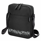 Сумка на плечо HEIKKI COMPACT (ХЕЙКИ) с карманом, черная с принтом, 23х17х5 см, 272629 за 608 ₽. Сумки-мини на плечо.  Доставка по РФ. Без переплат!