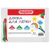 Доска для лепки А4, 280х200 мм, ПИФАГОР, белая, 2 стека, 274254 за 81 ₽. Доски, стеки и формочки для лепки.  Доставка по РФ. Без переплат!