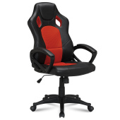 Кресло компьютерное BRABIX "Rider EX-544", экокожа черная/ткань красная, 531583 за 13 313 ₽. Кресла игровые.  Доставка по РФ. Без переплат!