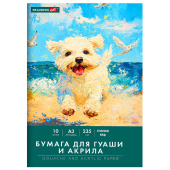 Бумага для гуаши и акрила А3 10 л., 235 г/м2, 297х420 мм, в папке, BRAUBERG ART CLASSIC, "Море", 117734 за 160 ₽. Альбомы и бумага для акварели и масла.  Доставка по РФ. Без переплат!