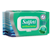 Салфетки влажные 72 шт., SALFETI Antibacterial, антибактериальные, крышка клапан, 48397 за 144 ₽. Салфетки влажные.  Доставка по РФ. Без переплат!