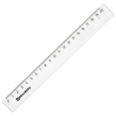 Линейка пластиковая 20 см, BRAUBERG, прозрачная, тонированная, 210606 за 13 ₽. Линейки.  Доставка по РФ. Без переплат!