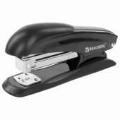 Степлер №24/6, 26/6 металлический BRAUBERG "Office-Expert", до 25 листов, черный, 228593 за 355 ₽. Степлеры настольные.  Доставка по РФ. Без переплат!