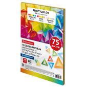Бумага цветная 15 цветов BRAUBERG MULTICOLOR А4, 80 г/м2, 75 л. (15 цветов x 5 листов), 116647 за 232 ₽. Бумага цветная форматная.  Доставка по РФ. Без переплат!