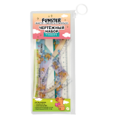 Набор чертежный FUNSTER (ФАНСТЕР), линейка 20 см, 2 треугольник, транспортир, "КАПИБАРЫ", пенал, 210913 за 101 ₽. Наборы чертежные.  Доставка по РФ. Без переплат!