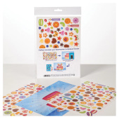 Наклейки бумажные с игровым полем НАБОР 2 листа, 184 наклейки, "Сладкое настроение", HATBER, 2Н5н за 77 ₽. Наклейки.  Доставка по РФ. Без переплат!