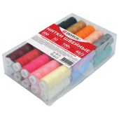 Нитки швейные 40/2, 200 м, полиэстер, НАБОР 30 цветов, в ПОДАРОК набор игл, DEVELIA (Девелиа), 609626 за 330 ₽. Нитки швейные.  Доставка по РФ. Без переплат!