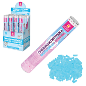 Хлопушка пневматическая 30 см, "Мальчик или девочка", бумага, голубой цвет, ЗОЛОТАЯ СКАЗКА, 592457 за 128 ₽. Хлопушки.  Доставка по РФ. Без переплат!