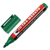 Маркер перманентный ULTRA MARKER, ЗЕЛЕНЫЙ, 3,5 мм, с клипом, BRAUBERG, 152207 за 38 ₽. Маркеры перманентные.  Доставка по РФ. Без переплат!