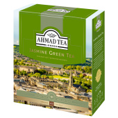 Чай AHMAD (Ахмад) "Jasmine Green Tea" зелёный с жасмином, 100 пакетиков в конвертах по 2 г, 475i-08 за 693 ₽. Чай пакетированный.  Доставка по РФ. Без переплат!