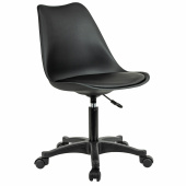 Кресло стул BRABIX "Eames MG-310 PL", пластик черный, экокожа черная, 532927 за 6&nbsp;437 ₽. Кресла для персонала.  Доставка по РФ. Без переплат!