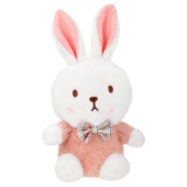 Игрушка мягкая "Зайчик с бантиком", 23 см, цвет белый, WOOZOO (ВУЗУ), 666787 за 408 ₽. Мягкие игрушки.  Доставка по РФ. Без переплат!