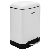 Ведро мусорное с педалью 12 л, крышка с доводчиком, белое матовое, металл, LAIMA ULTRA, 701566 за 4&nbsp;554 ₽. Контейнеры и ведра для мусора.  Доставка по РФ. Без переплат!