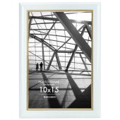 Рамка 10х15 см небьющаяся, багет 14,6 мм, пластик, BRAUBERG "Original Line", белая/золото, 391235 за 198 ₽. Рамки для дипломов, сертификатов, грамот, фотографий.  Доставка по РФ. Без переплат!