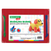 Доска для лепки А4, 280х200 мм, BRAUBERG KIDS, красная, 7 отделений для пластилина, 2 стека, 274257 за 89 ₽. Доски, стеки и формочки для лепки.  Доставка по РФ. Без переплат!