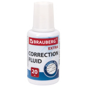 Корректирующая жидкость BRAUBERG EXTRA быстросохнущая, 20 мл, с кисточкой, 229397 за 52 ₽. Корректирующие жидкости.  Доставка по РФ. Без переплат!