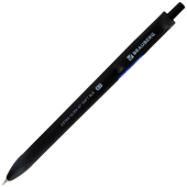 Ручка шариковая масляная автоматическая BRAUBERG "Extra Glide RT SOFT BLK", СИНЯЯ, игольчатый наконечник 0,7 мм, линия 0,5 мм, 144261 за 28 ₽. Ручки шариковые автоматические.  Доставка по РФ. Без переплат!
