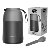 Термос 0,6 л для еды/напитков с широким горлом, JOYLUX (ДЖОЙЛЮКС) LUNCH, нержавеющая сталь SUS304, ложка-вилка, 700326 за 917 ₽. Термосы.  Доставка по РФ. Без переплат!
