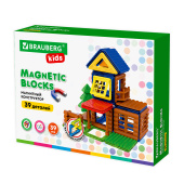 Магнитный конструктор MAGNETIC BUILD BLOCKS-39 "Построй дом", 39 деталей, BRAUBERG KIDS, 663849 за 949 ₽. Конструкторы.  Доставка по РФ. Без переплат!