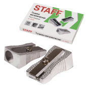 Точилка STAFF "Basic" PS-529, металлическая клиновидная, в картонной коробке, 226529 за 9 ₽. Точилки ручные.  Доставка по РФ. Без переплат!