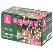 Электрогирлянда-нить комнатная "Шарики", 6 м, 40 LED, теплый белый, на батарейках, ЗОЛОТАЯ СКАЗКА, 591730 за 355 ₽. Электрогирлянды и световые фигуры.  Доставка по РФ. Без переплат!