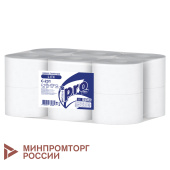 Бумага туалетная 200 метров, PROtissue (T2) LITE, 1-слойная, белая, КОМПЛЕКТ 12 рулонов, С231 за 1 566 ₽. Туалетная бумага профессиональная.  Доставка по РФ. Без переплат!
