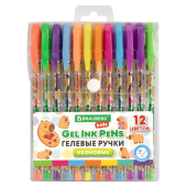 Ручки гелевые НЕОНОВЫЕ BRAUBERG KIDS "CUTE ANIMALS", НАБОР 12 ЦВЕТОВ, корпус с печатью, узел 1 мм, линия письма 0,7 мм, 144444 за 119 ₽. Наборы гелевых ручек.  Доставка по РФ. Без переплат!