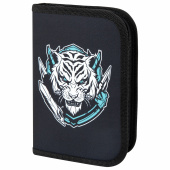 Пенал ПИФАГОР, 1 отделение, полиэстер, 19х13 см, "White tiger", 272285 за 184 ₽. Пеналы каркасные.  Доставка по РФ. Без переплат!