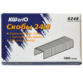 Скобы для степлера №24/8, 1000 штук, KW-trio, до 50 листов, 0248, -0248 за 119 ₽. Скобы для степлеров.  Доставка по РФ. Без переплат!