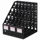 Лоток вертикальный для бумаг BRAUBERG "MAXI Plus", 240 мм, 6 отделений, сетчатый, сборный, черный, 237015 за 864 ₽. Лотки вертикальные (стойки-уголки).  Доставка по РФ. Без переплат!