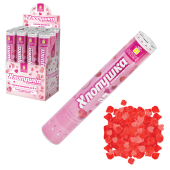 Хлопушка пневматическая 30 см "Сердечки и лепестки", бумага, розовый/красный, ЗОЛОТАЯ СКАЗКА, 592458 за 128 ₽. Хлопушки.  Доставка по РФ. Без переплат!