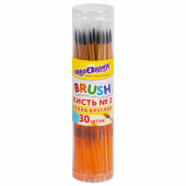Кисть БЕЛКА, круглая, № 3, цветная ручка, ЮНЛАНДИЯ, 201054 за 33 ₽. Кисти для рисования.  Доставка по РФ. Без переплат!