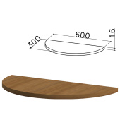 Стол приставной полукруг "Канц", 600х300х750 мм, БЕЗ ОПОРЫ, цвет орех пирамидальный, ПК35.9 за 1&nbsp;470 ₽. Набор мебели "Канц".  Доставка по РФ. Без переплат!