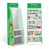 Стойка напольная BRAUBERG KIDS, 180х60х40 см, 3 полки, 16 крючков, 505973 за 6 900 ₽. Стойки и дисплеи.  Доставка по РФ. Без переплат!