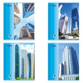 Тетрадь А5, 48 л., BRAUBERG, скоба, клетка, обложка картон, МЕГАПОЛИС, 402777 за 51 ₽. Тетради 40-48 листов.  Доставка по РФ. Без переплат!
