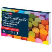 Пастель масляная BRAUBERG ART "Секреты художника", УТОЛЩЕННАЯ, 12 цветов, круглое сечение, 182099 за 149 ₽. Пастель художественная масляная и восковая.  Доставка по РФ. Без переплат!
