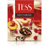Чай TESS "Nectarine" черный с персиком и земляникой, 100 пакетиков в конвертах по 1,8 г, 1988-09 за 389 ₽. Чай пакетированный.  Доставка по РФ. Без переплат!
