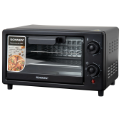 Мини-печь электрическая SONNEN EO-1001, 800 Вт, 10 л, таймер, нагрев до 230 °C, черная, 458308 за 2&nbsp;739 ₽. Электропечи.  Доставка по РФ. Без переплат!